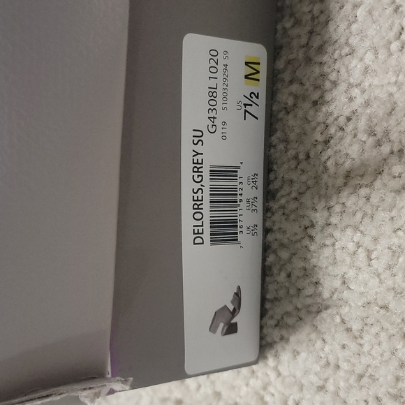 Franco Sarto Grey Suede Leather Sandals Size 7.5M - Picture 5 of 5